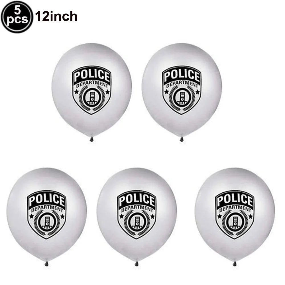 Police Car Balloons - Fun Kids Party Decorations