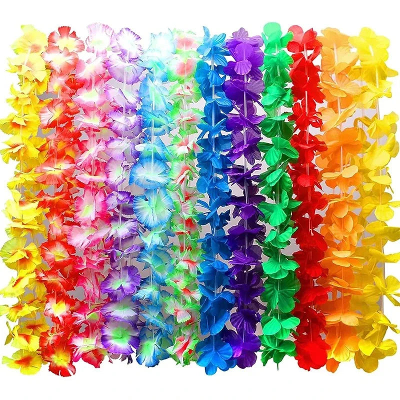 Hawaiian Leis Necklace - Colorful Tropical Flower