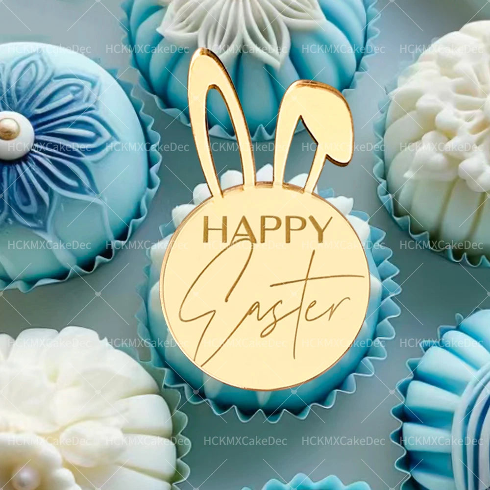 Easter Cupcake Toppers - Rabbit Cake Decor 5pc