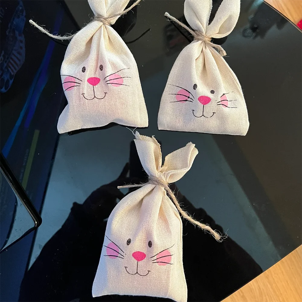 Easter Treat Bags Reusable - Easter Party Favor 3pc