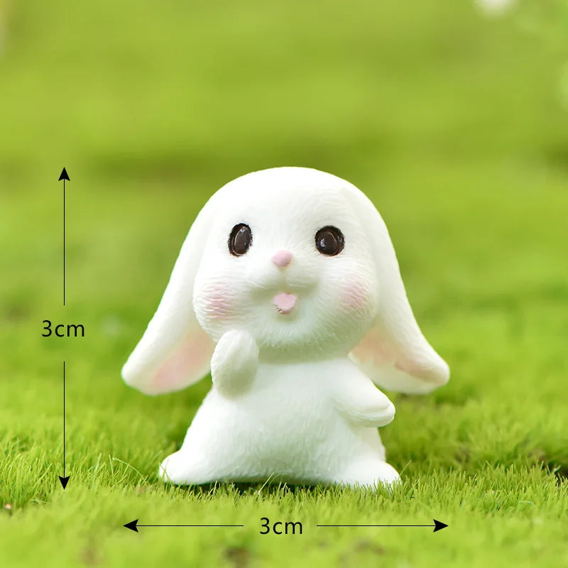 Rabbit Cake Topper - Easter Birthday Party Mini Bunny 12pc