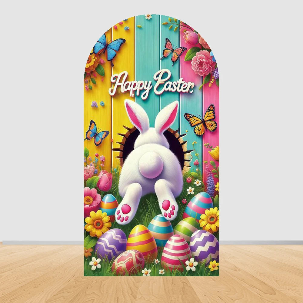 Easter Rabbit Birthday Backdrop - Party Photo Decor