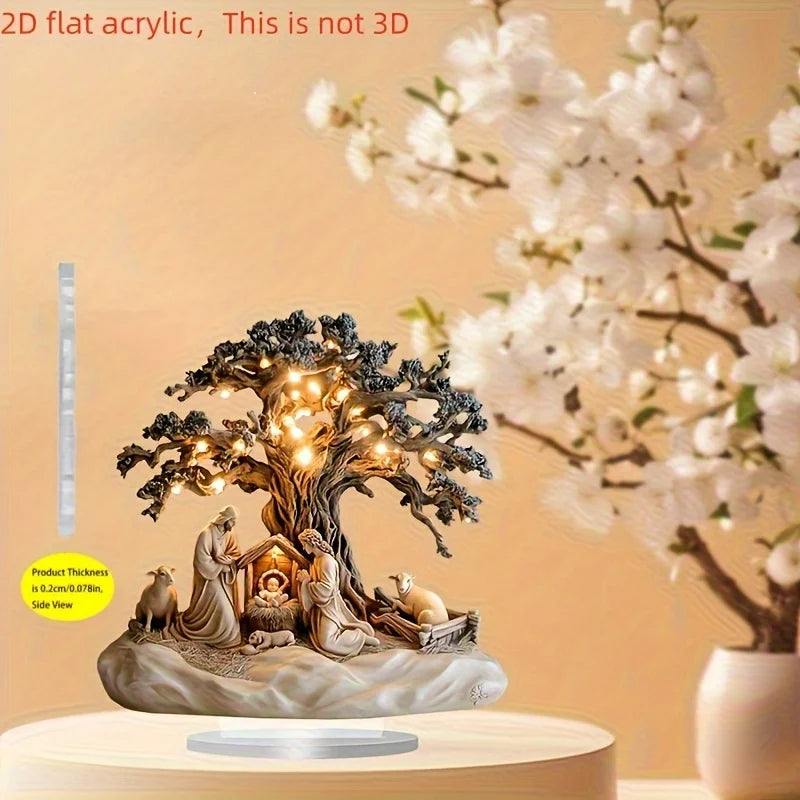 Easter Nativity Scene Figurine - Holiday Tabletop Decor