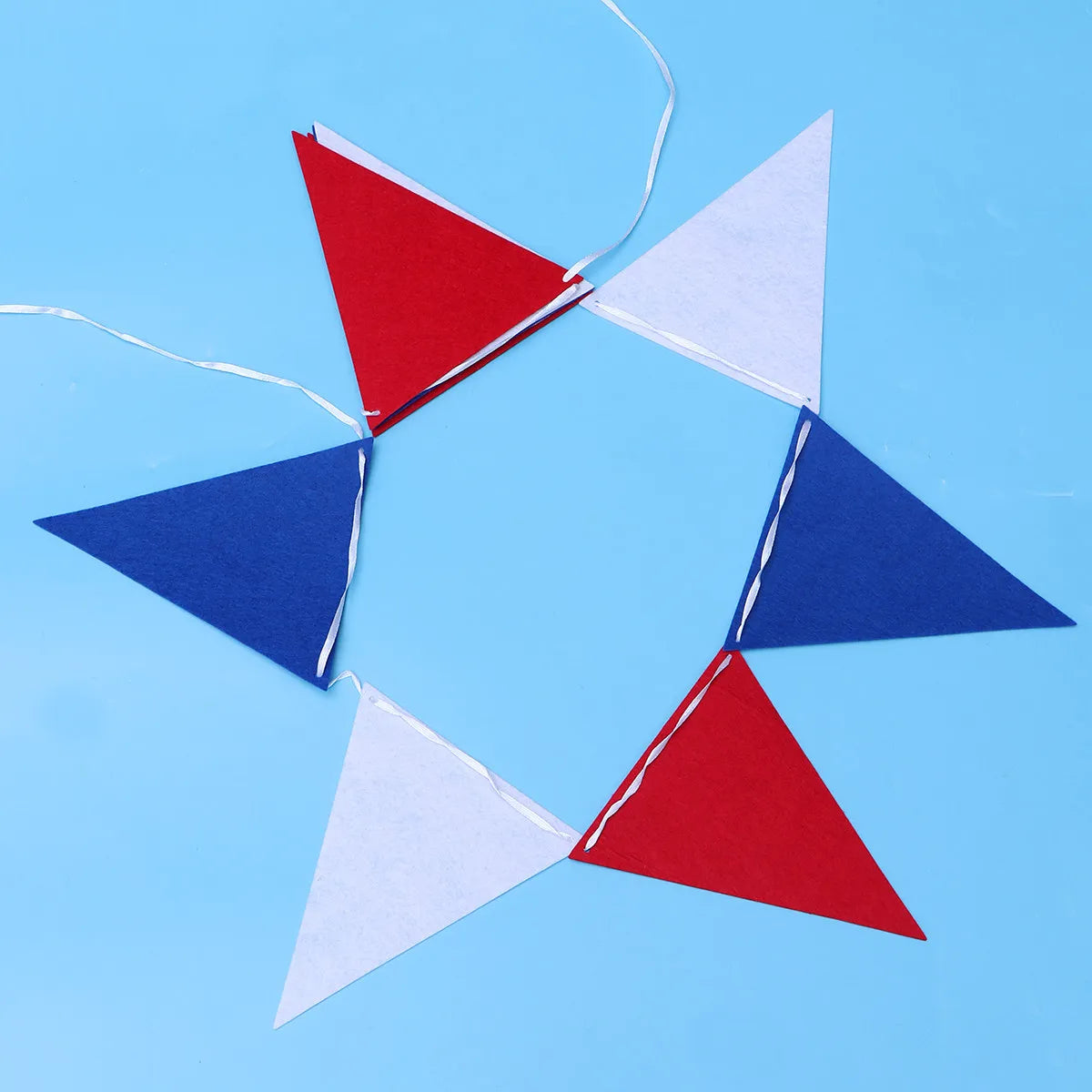 Patriotic Banner - Red White Flag Garland 4th July Decor