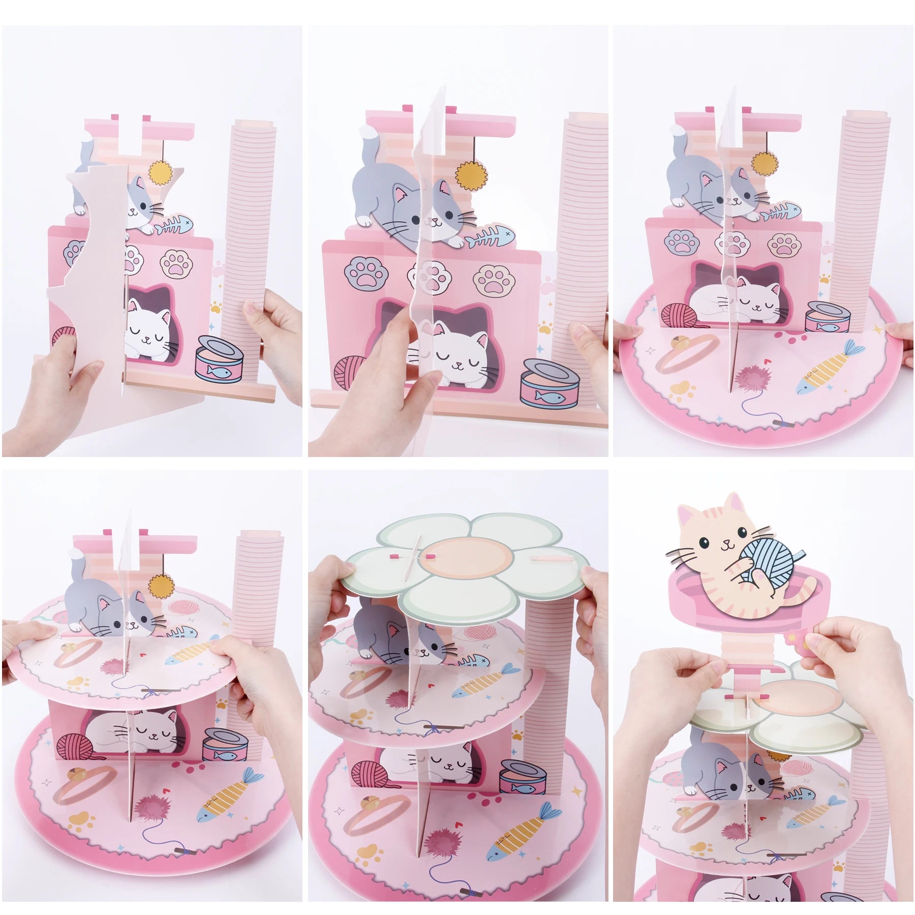 Kitten Cat Cupcake Stand - Birthday Party Decor 1pc