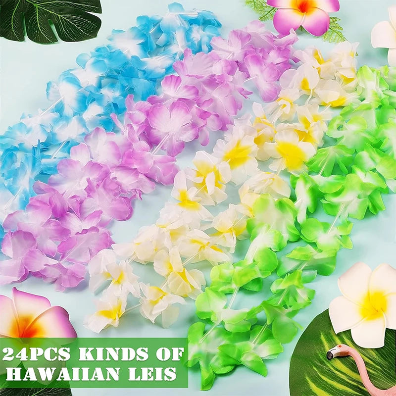 Hawaiian Leis Necklace - Colorful Tropical Flower