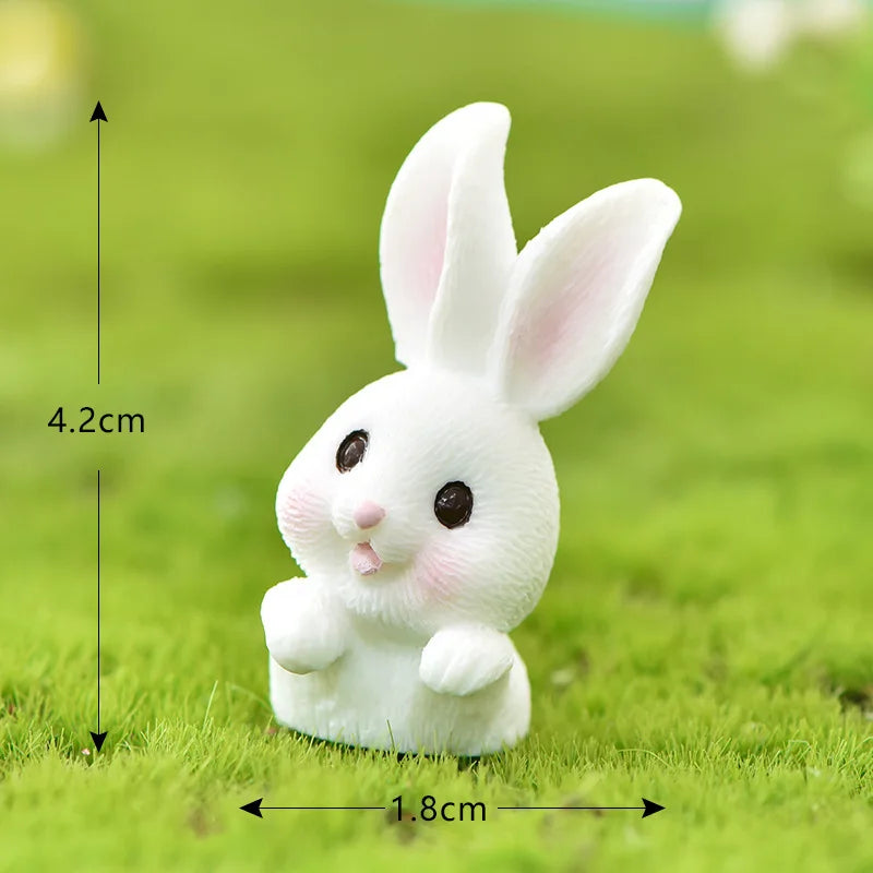 Rabbit Cake Topper - Easter Birthday Party Mini Bunny 12pc