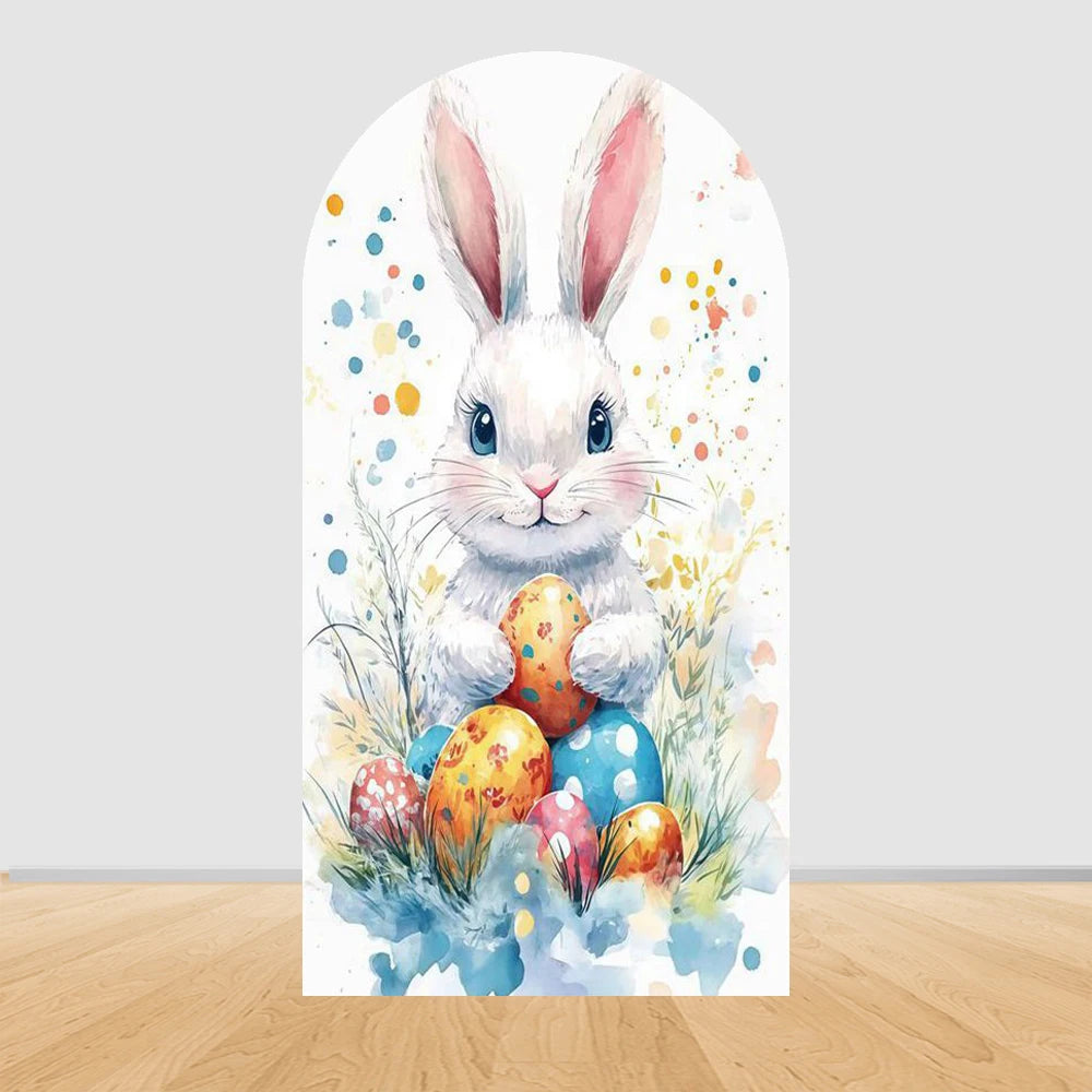 Easter Rabbit Birthday Backdrop - Party Photo Decor