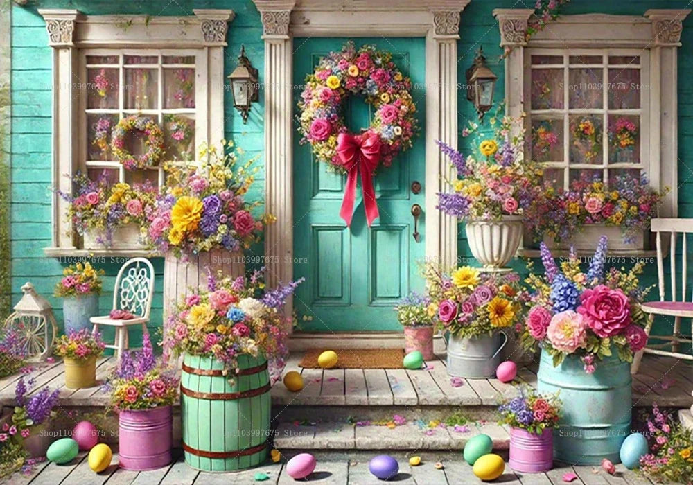 Easter Rabbit Backdrop - Spring Party Decor