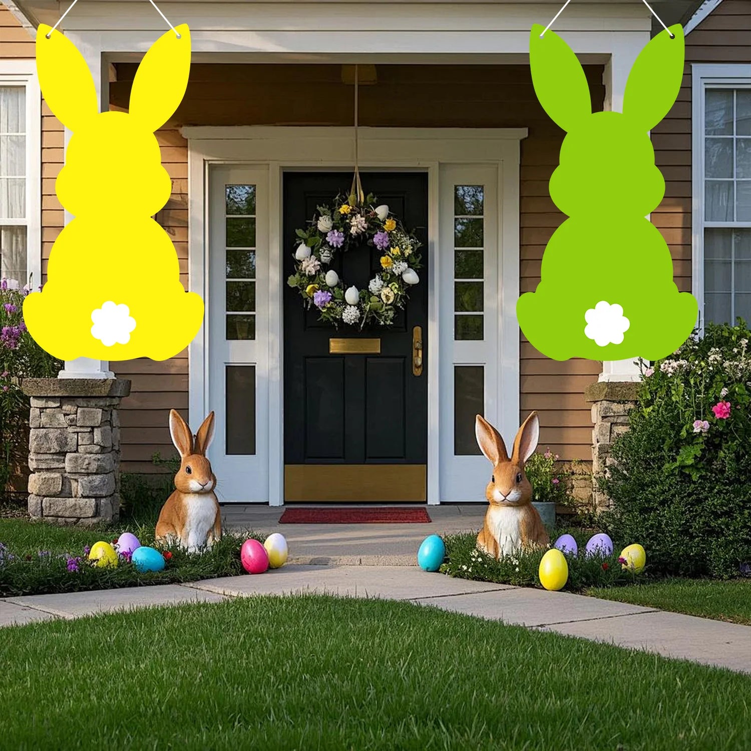 Easter Bunny Background Cloth - Easter Decoration 2D