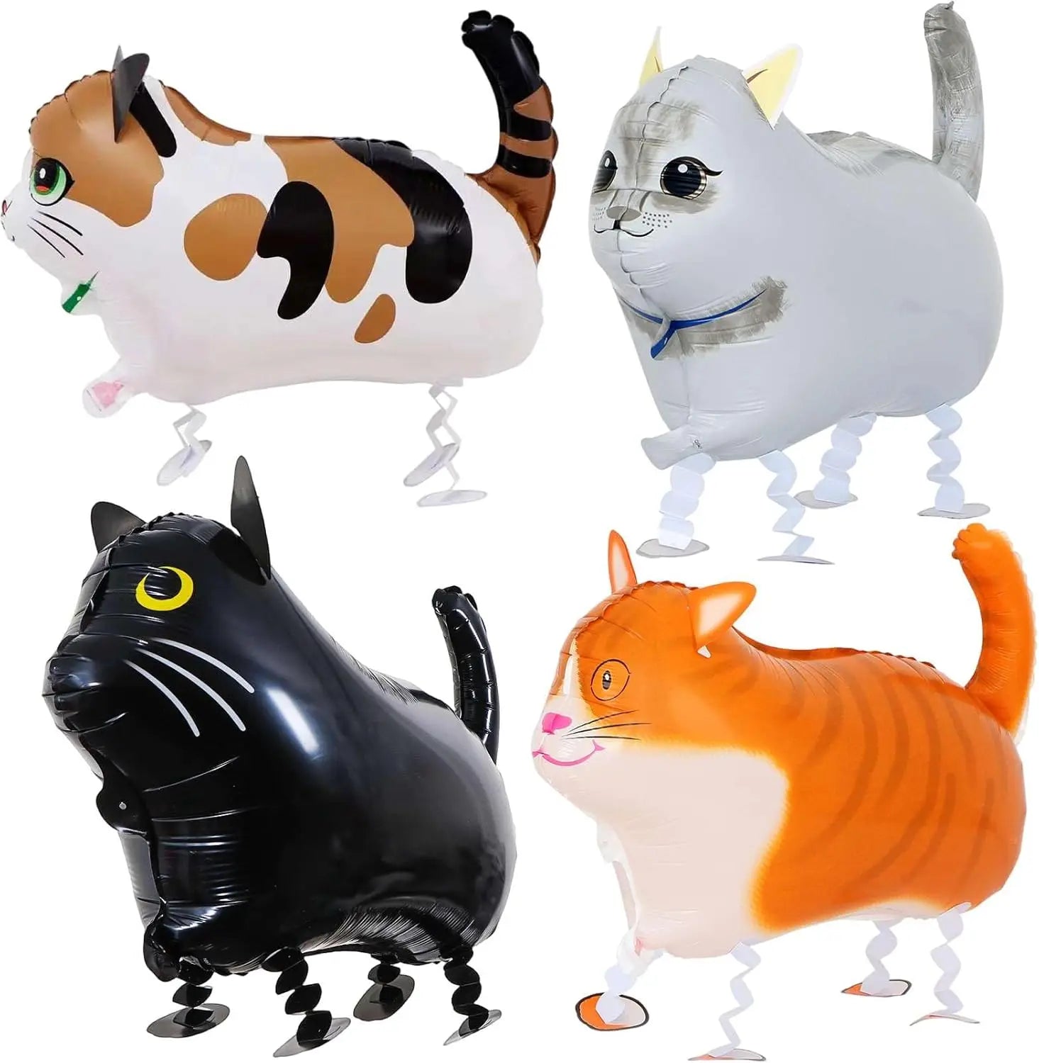 Cat Animal Balloons - Birthday Party Pet Theme Decor 4pc