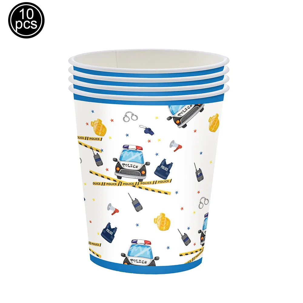 Police Car Balloons - Fun Kids Party Decorations