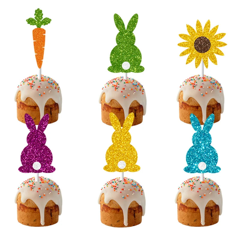 Bunny Cake Topper - Happy Birthday Kid Party Decor