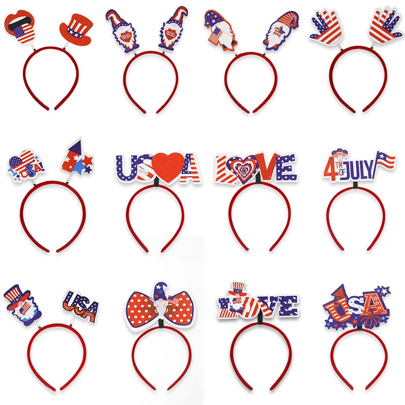 Fourth of July Headband - Star Girl American Flag 55c 
 corrected to