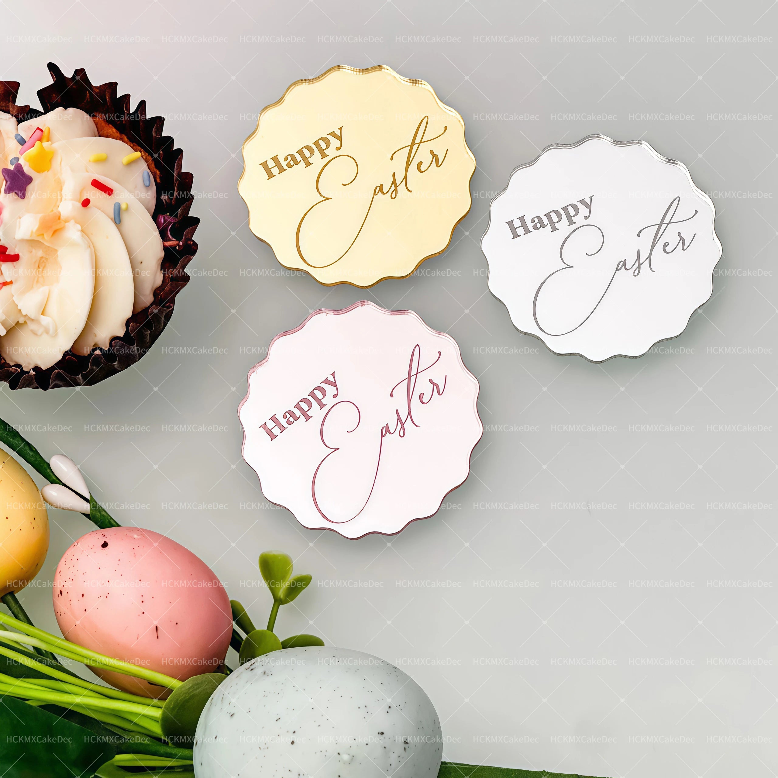 Easter Cupcake Toppers - Rabbit Cake Decor 5pc