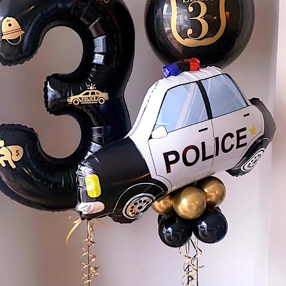 Police Car Balloons - Fun Kids Party Decorations