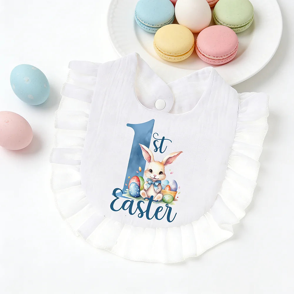 Easter Bunny Baby Bib - Spring Party Newborn 1st Easter