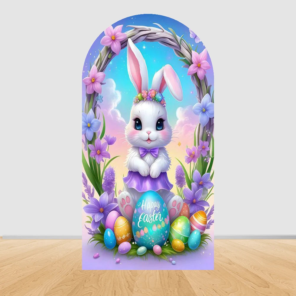 Easter Rabbit Birthday Backdrop - Party Photo Decor