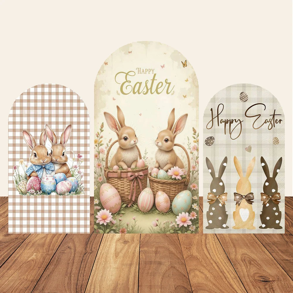 Easter Rabbit Birthday Backdrop - Party Photo Decor