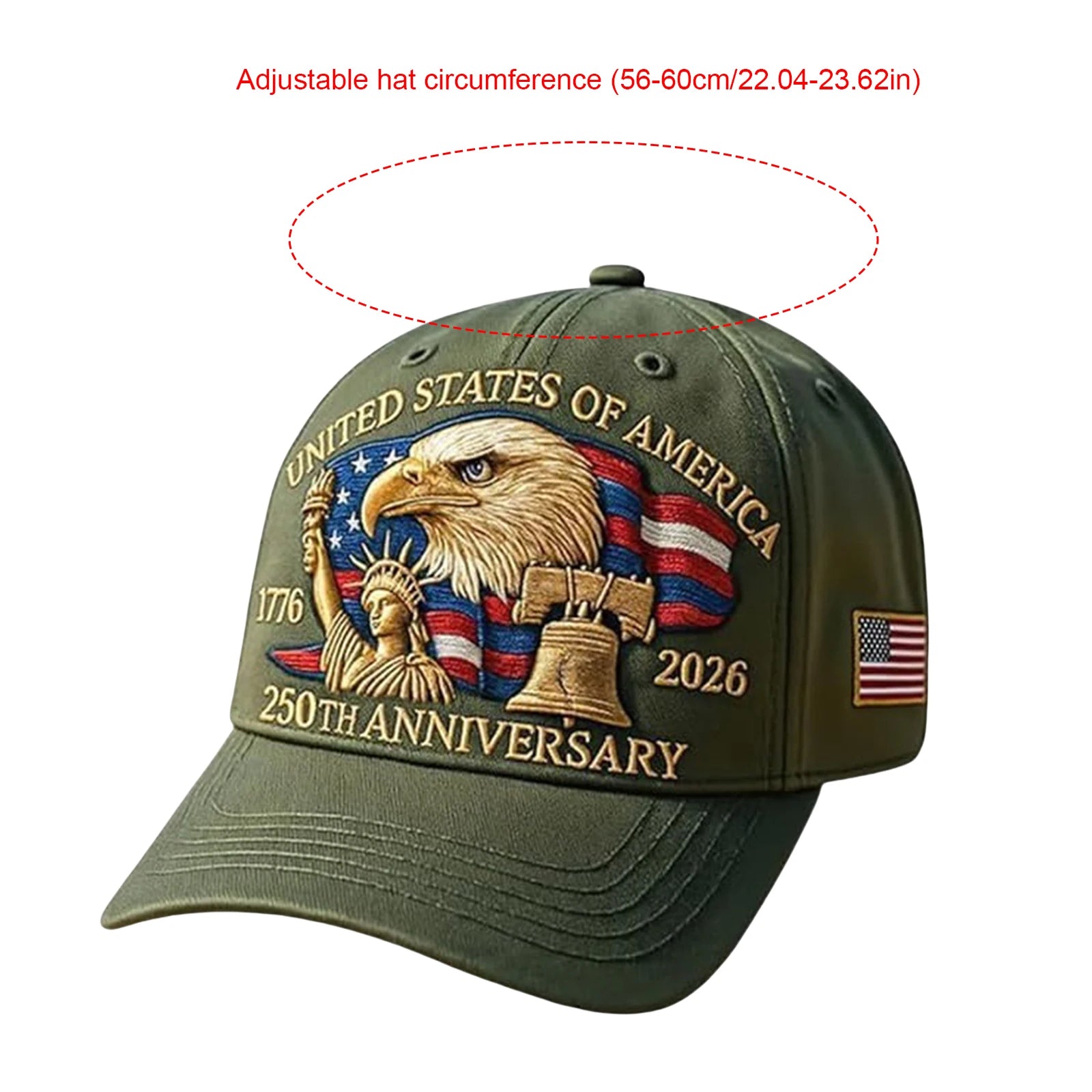 Patriotic Cap - Retro 250th Anniversary USA Hat