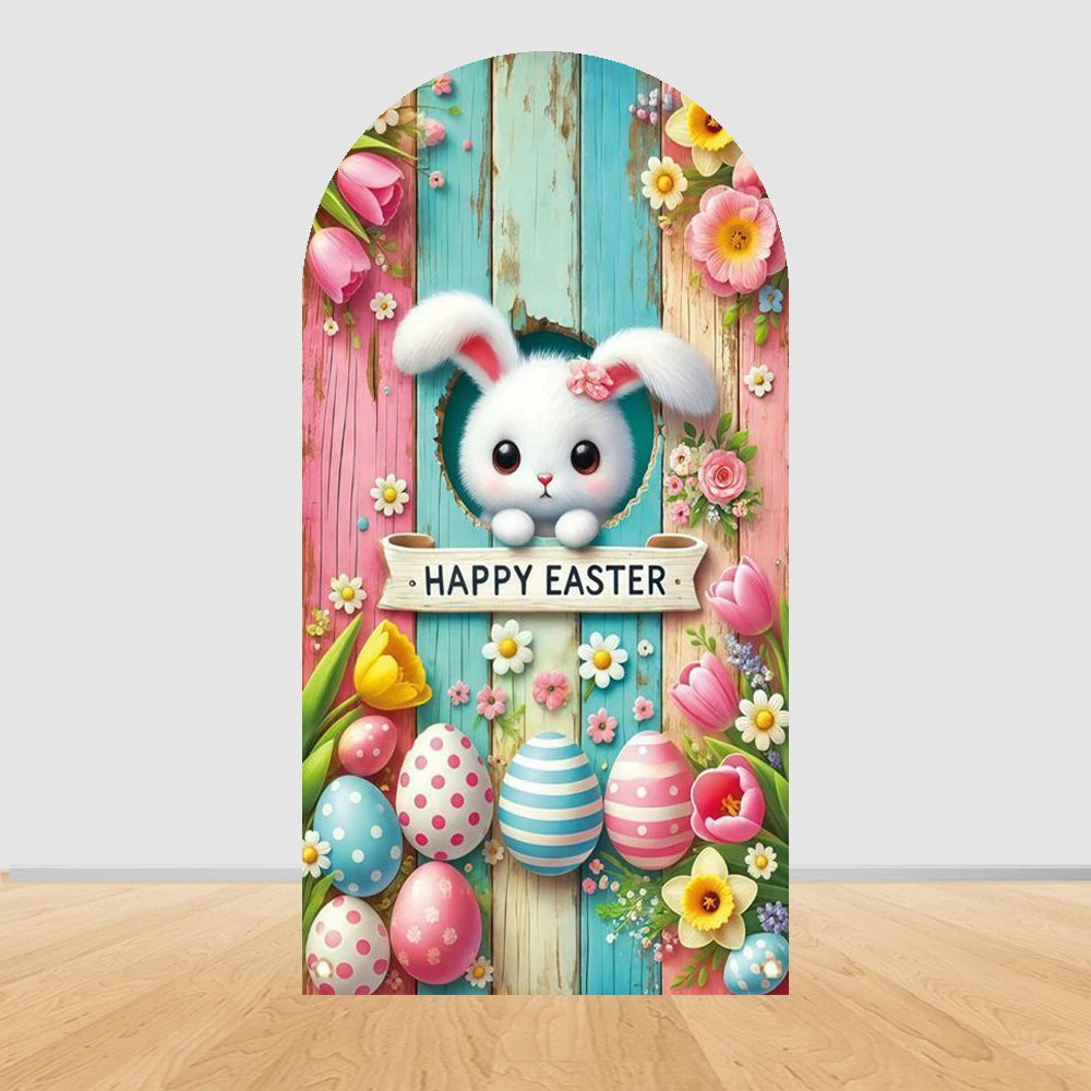 Easter Rabbit Birthday Backdrop - Party Photo Decor