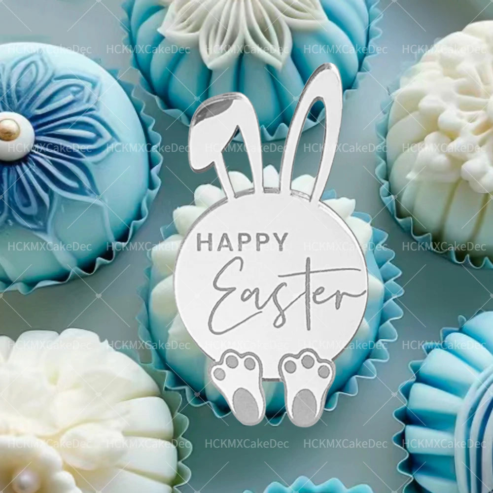 Easter Cupcake Toppers - Rabbit Cake Decor 5pc