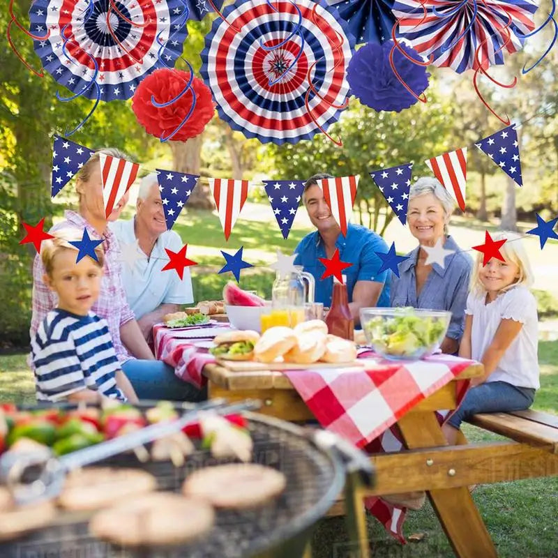 Patriotic Home Decor - Bold American Flag Red White Blue