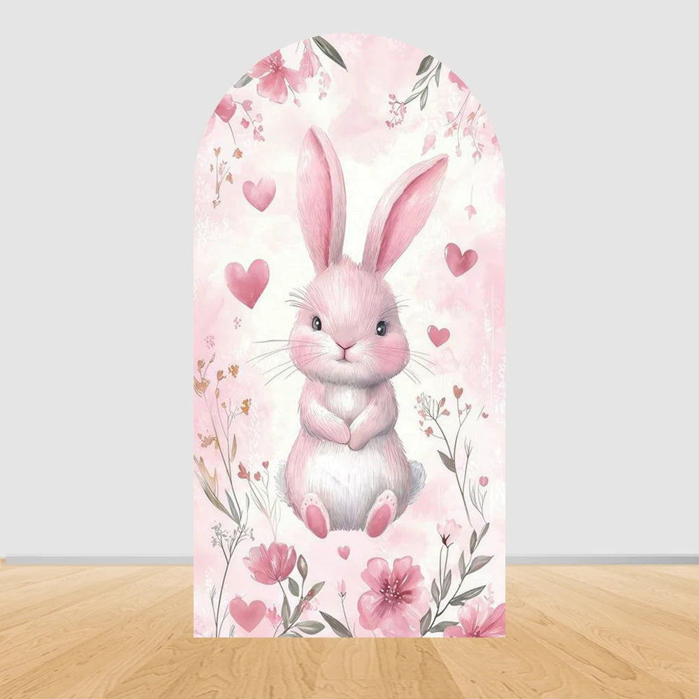 Easter Rabbit Birthday Backdrop - Party Photo Decor