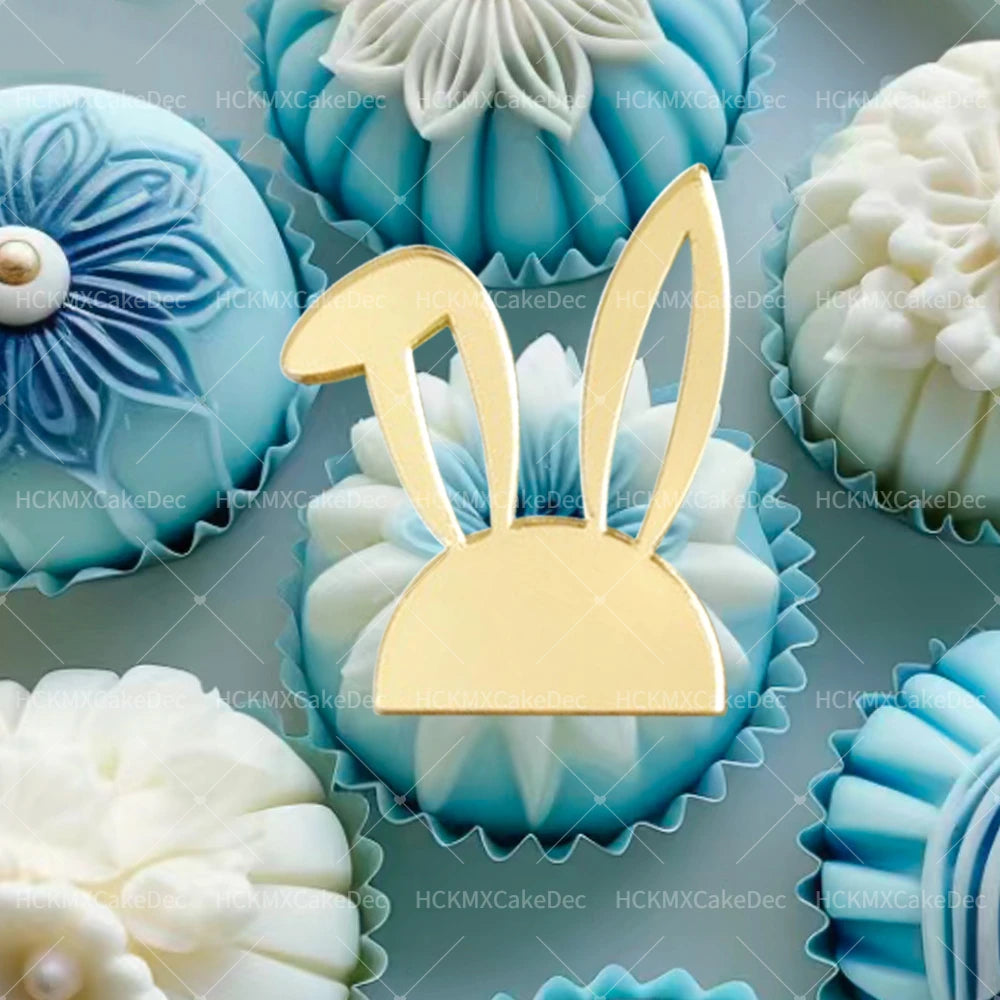 Easter Cupcake Toppers - Rabbit Cake Decor 5pc