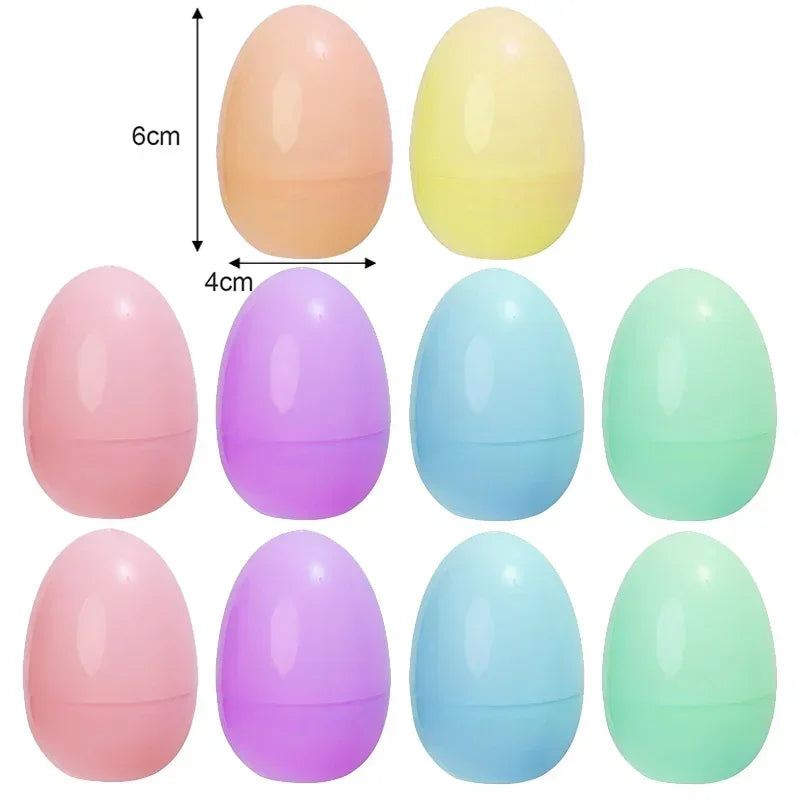 Easter Eggs Fillable Plastic Egg Kids Toy Easter Party Hunt 10PCS