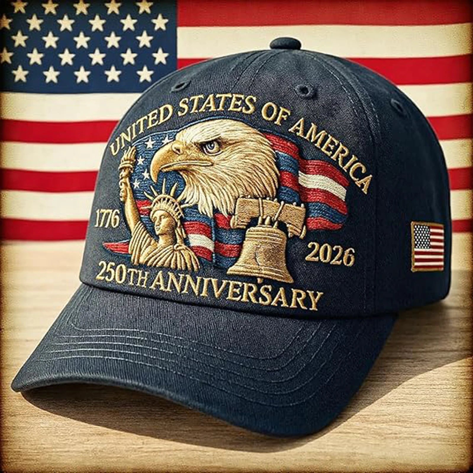 Patriotic Cap - Retro 250th Anniversary USA Hat