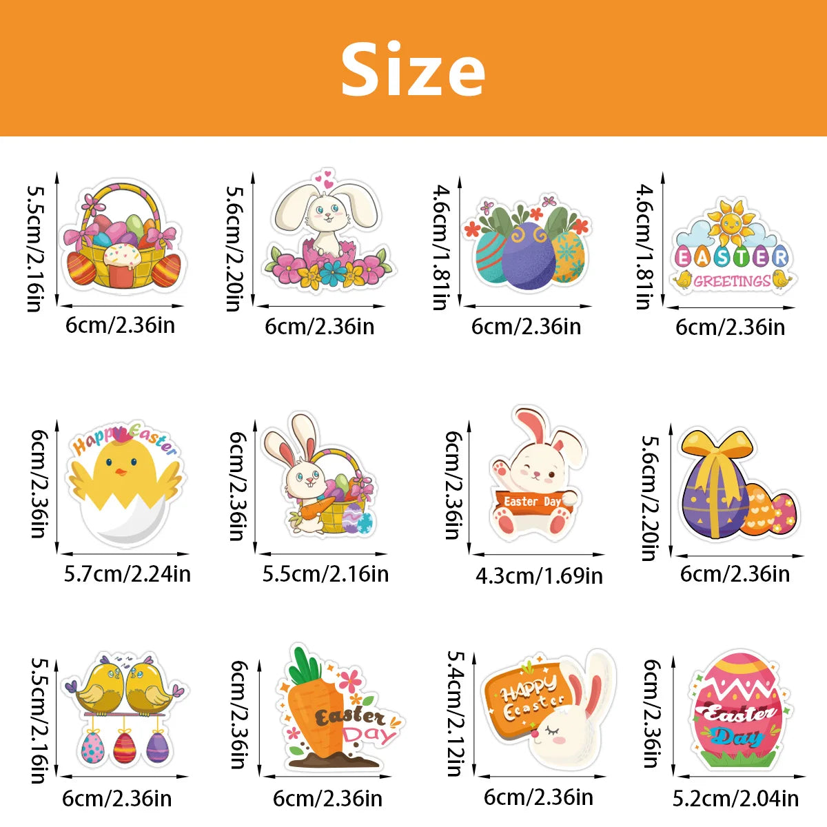 Easter Bunny Cupcake Toppers - Easter Party Decor 12pc