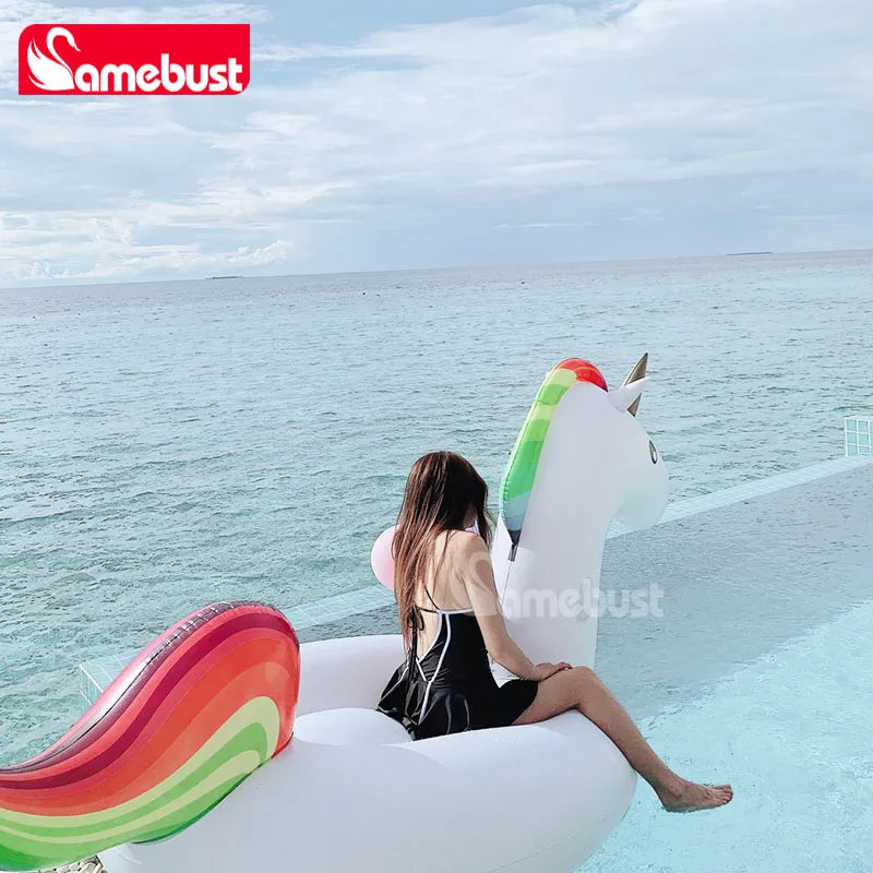 Inflatable Pool Float - Fun Unicorn Rider Water Lounge