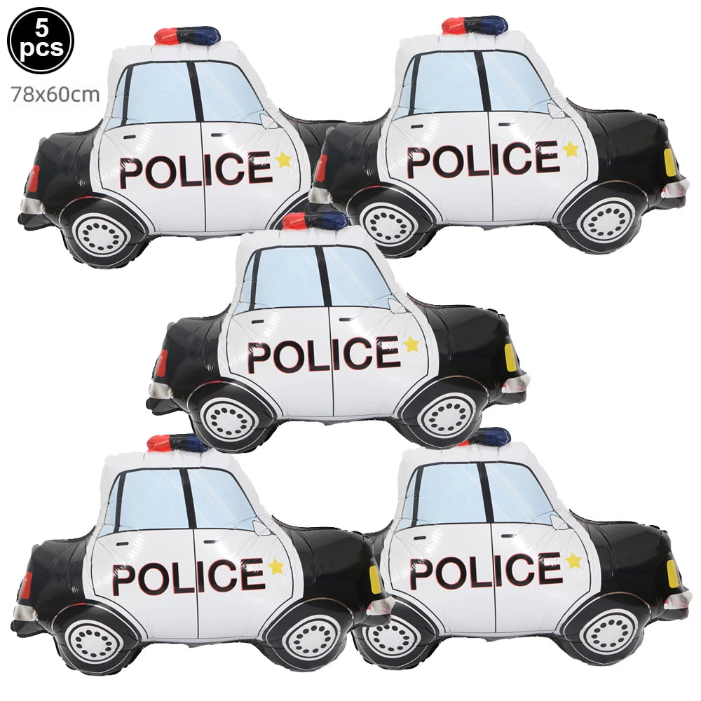 Police Car Balloons - Fun Kids Party Decorations