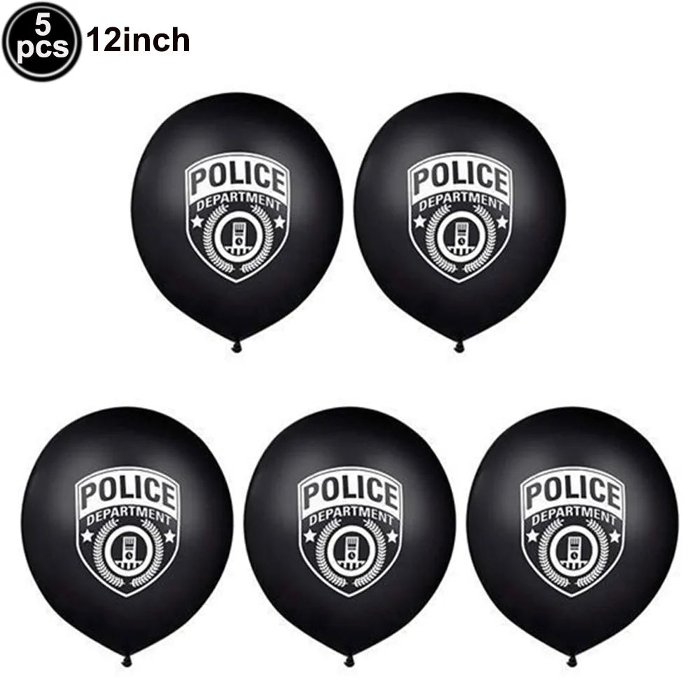 Police Car Balloons - Fun Kids Party Decorations