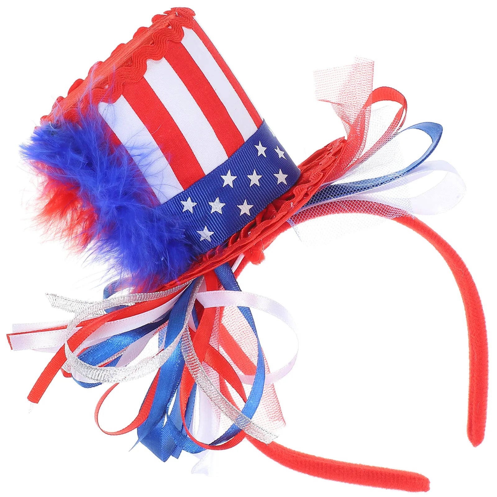 Patriotic Headband Usa Flag Design Red White Blue 4th