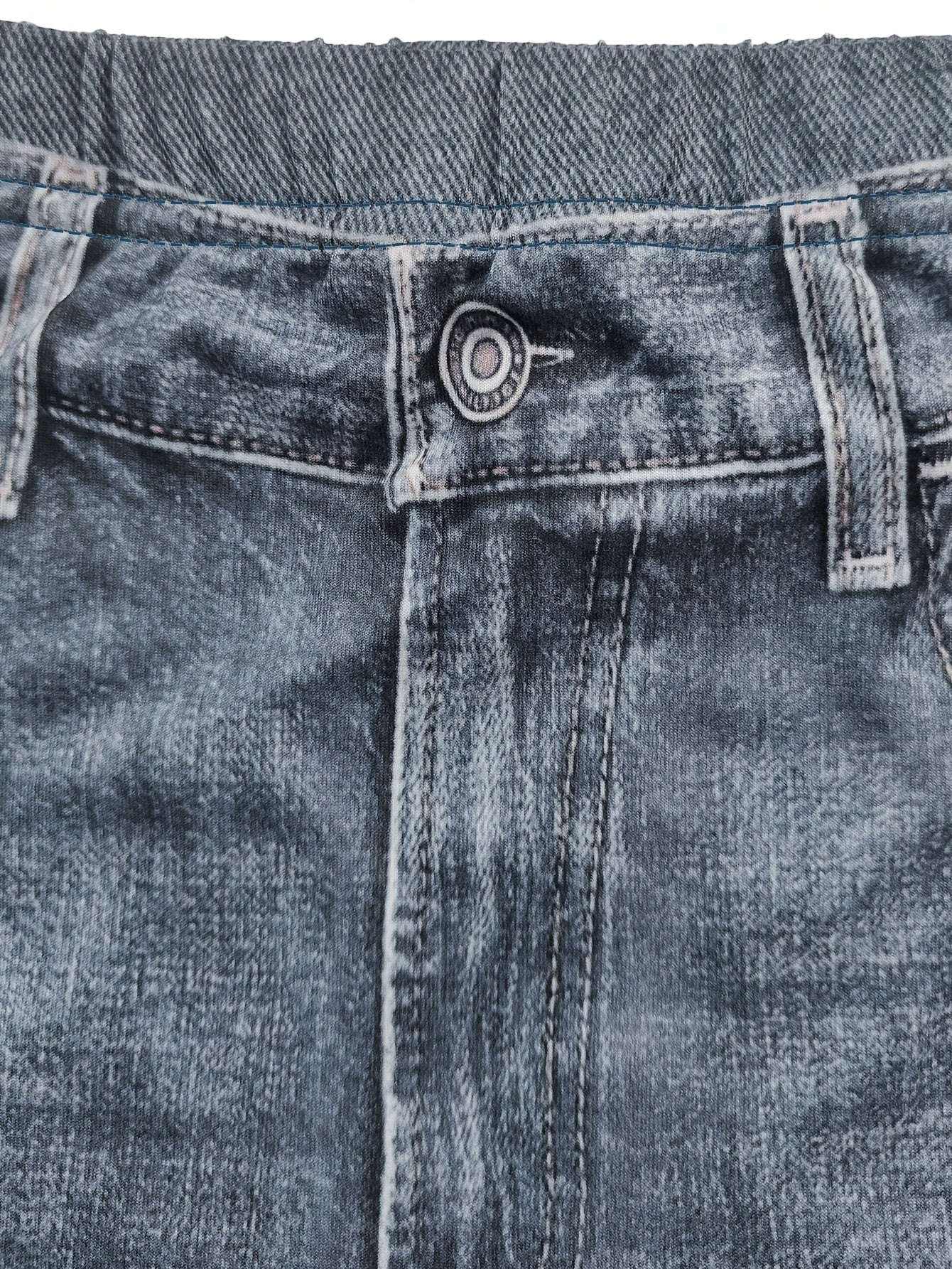 Women's Patriotic Flag 3D Print High-Waist Denim-Look Leggings