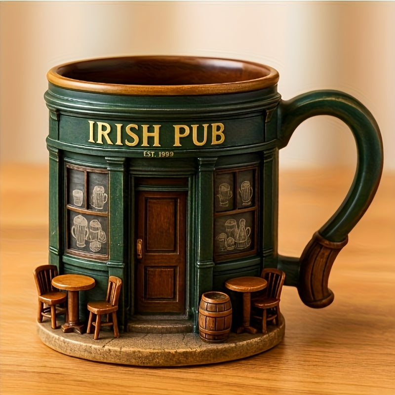 Irish Tree Mug – Stainless Steel & Resin Shamrock Cup