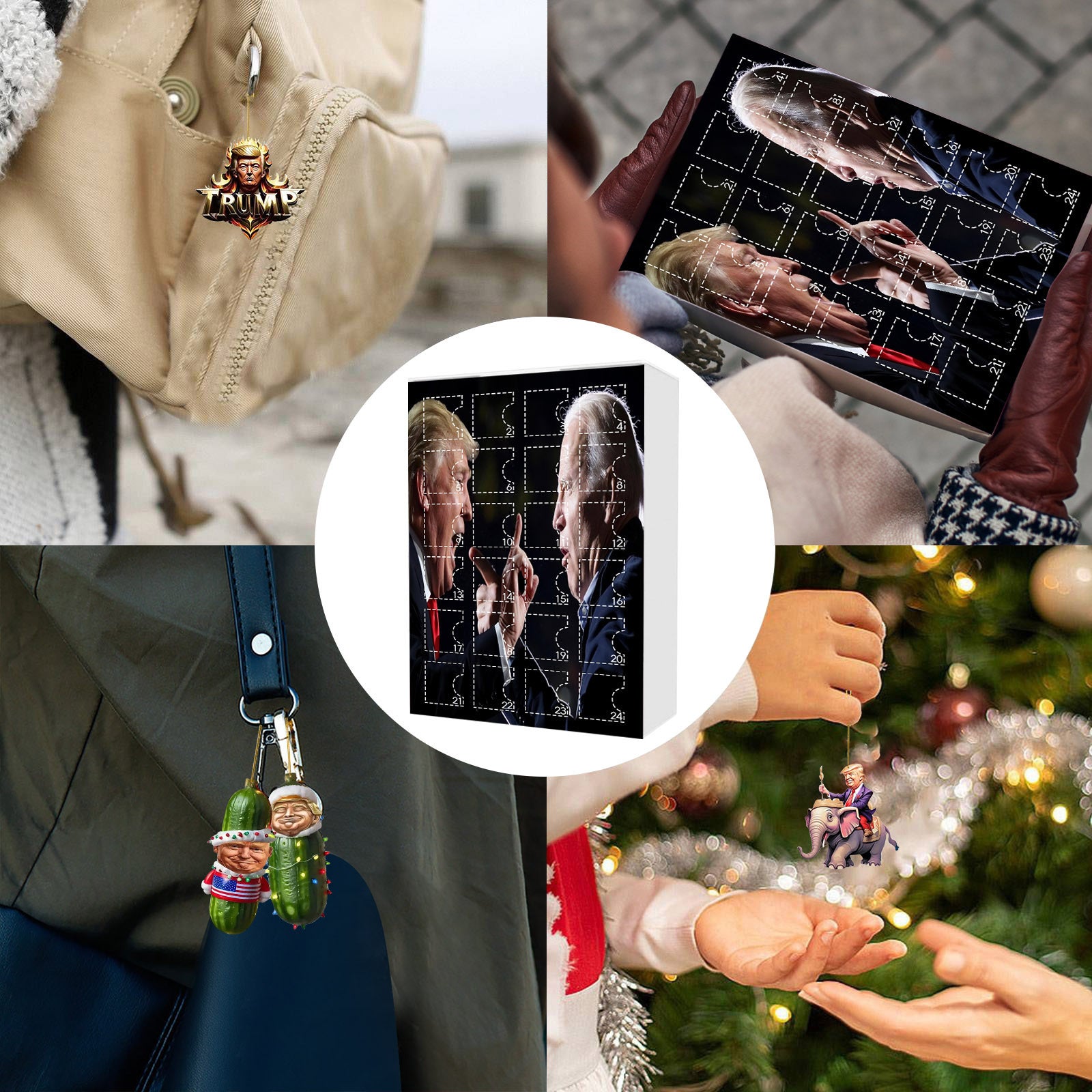 Trump Themed 24-Day Advent Countdown Calendar - Holiday Decor