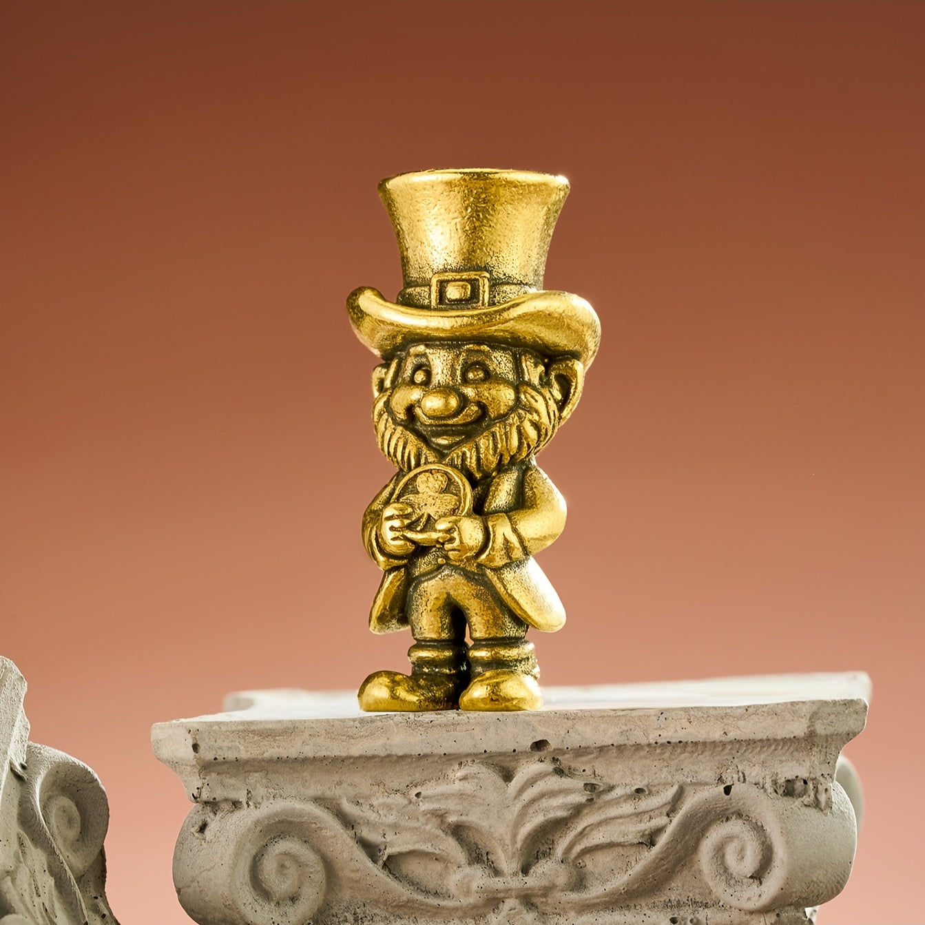 Brass Leprechaun Statue – Lucky Irish Collectible Figurine