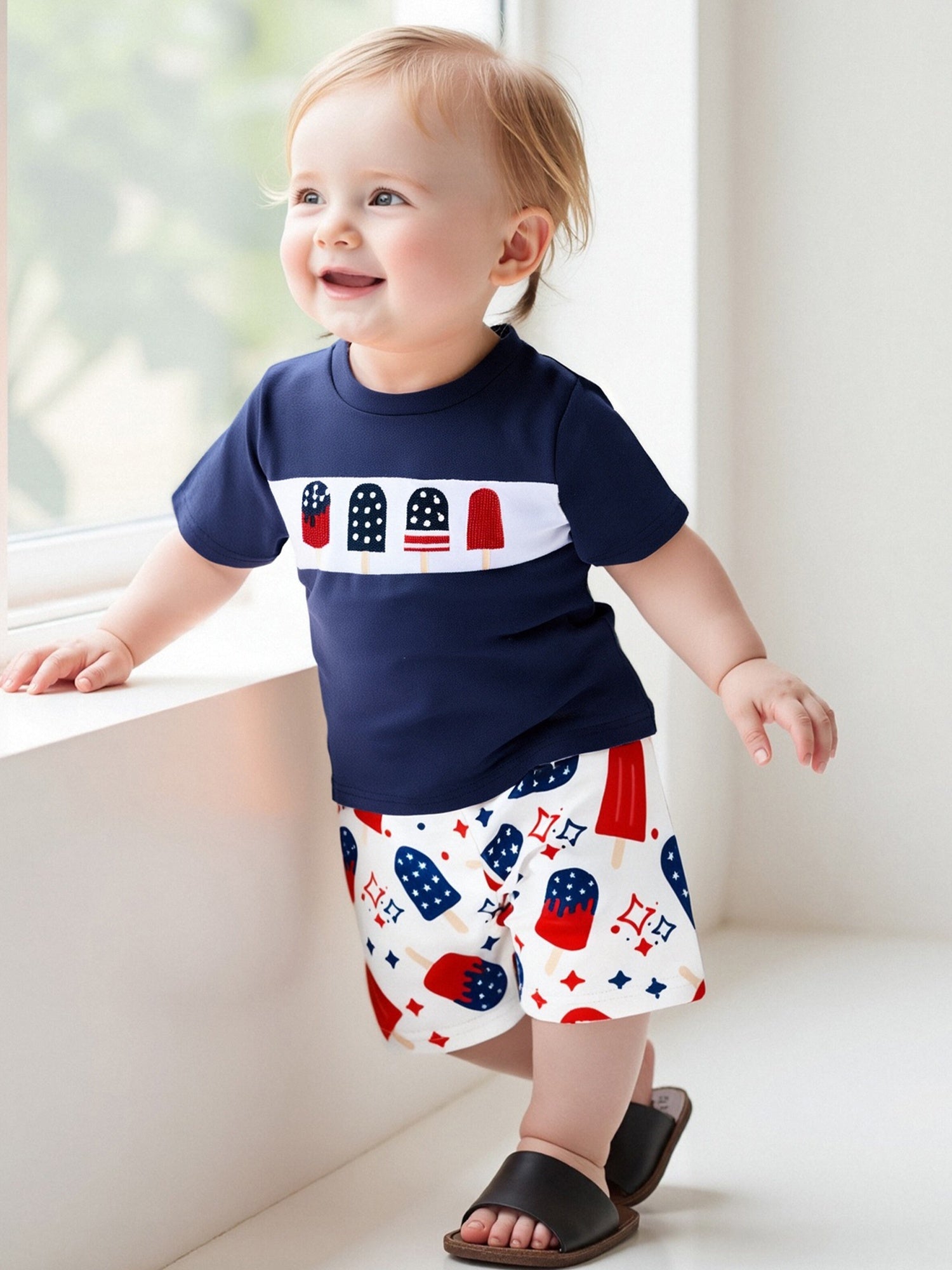 Kids Patriotic T-Shirt - Fun 4th July Shorts Outfit