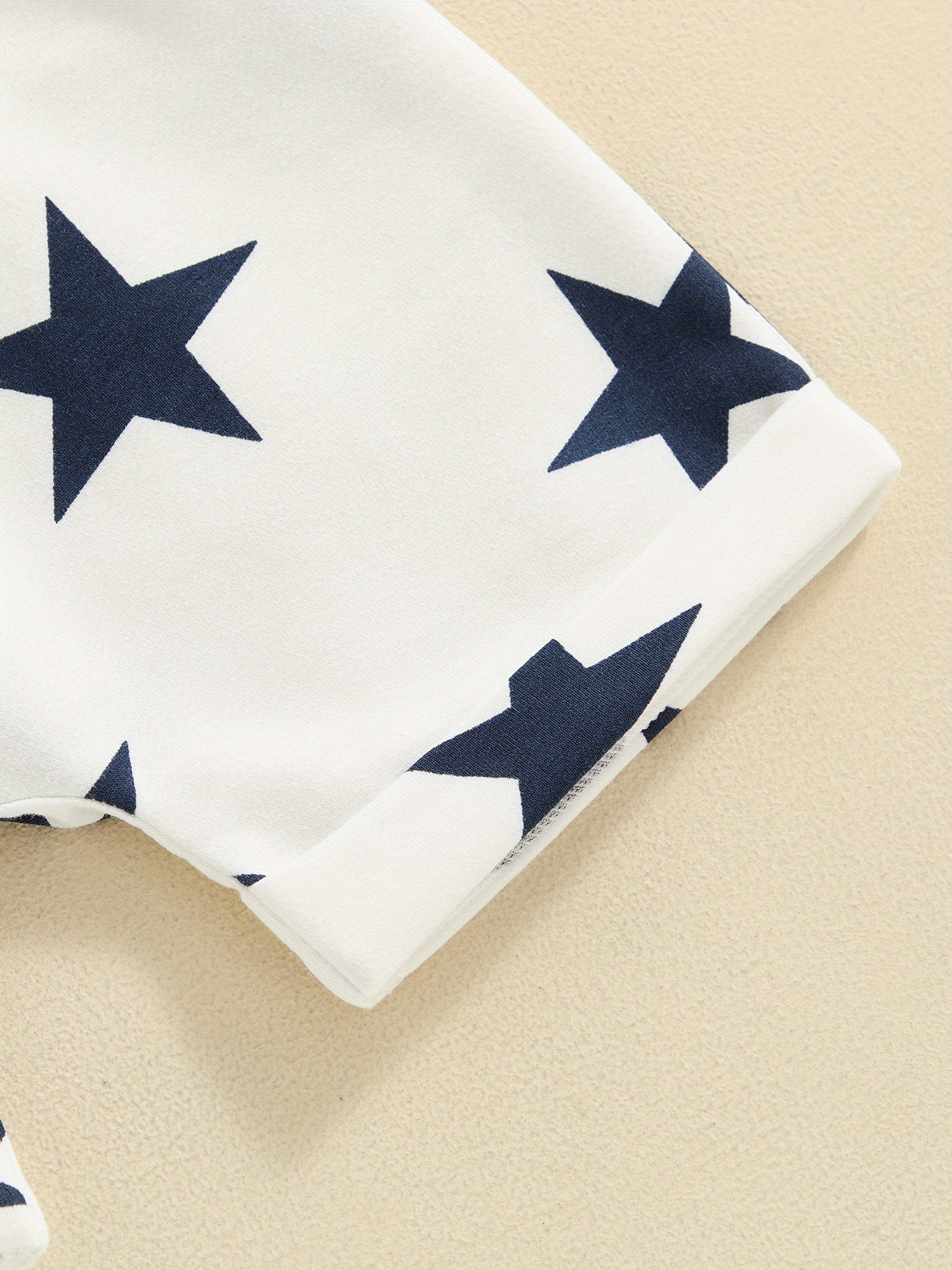 Baby Boys Embroidery Letter Tee & Stars Print Shorts Summer Set