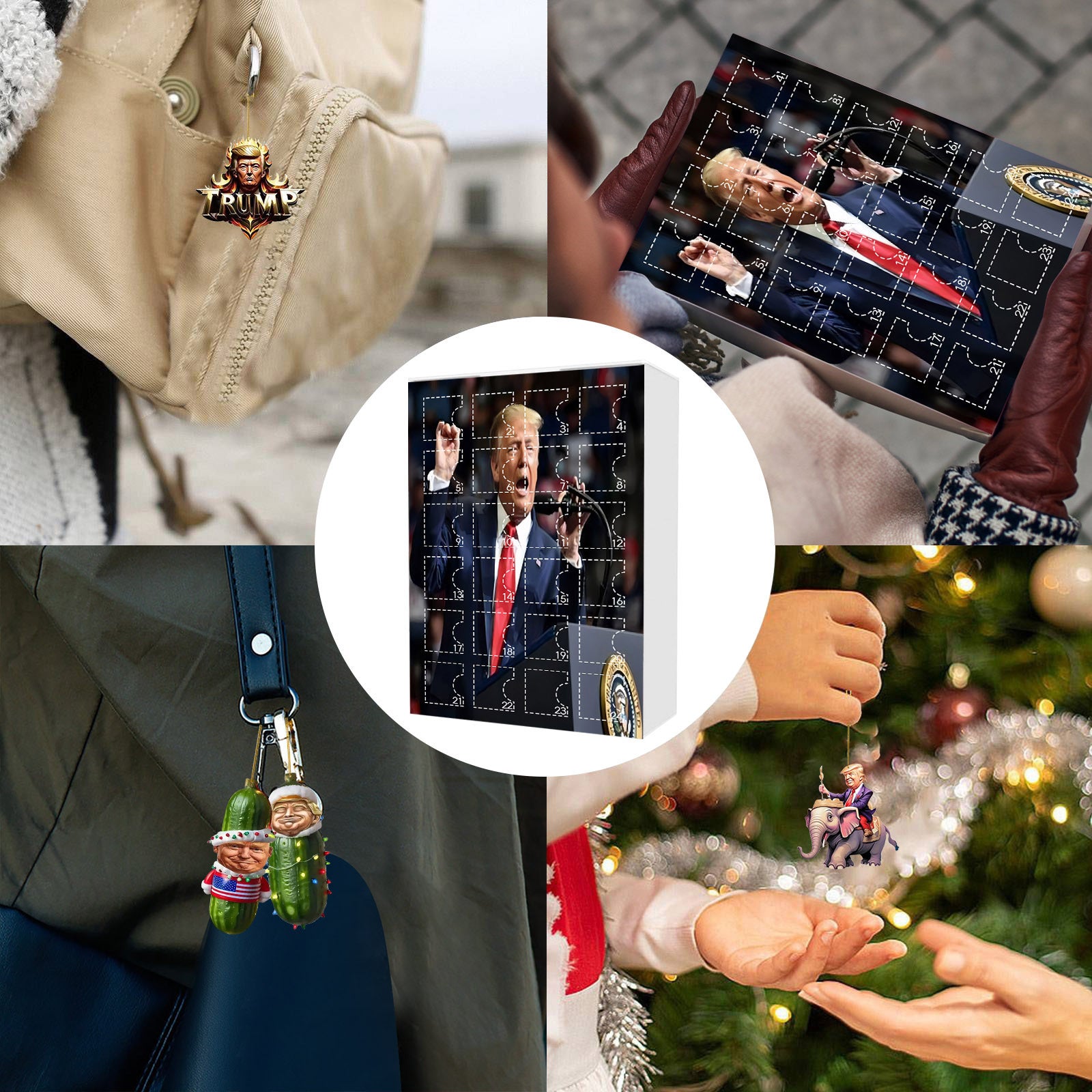 Trump Themed 24-Day Advent Countdown Calendar - Holiday Decor