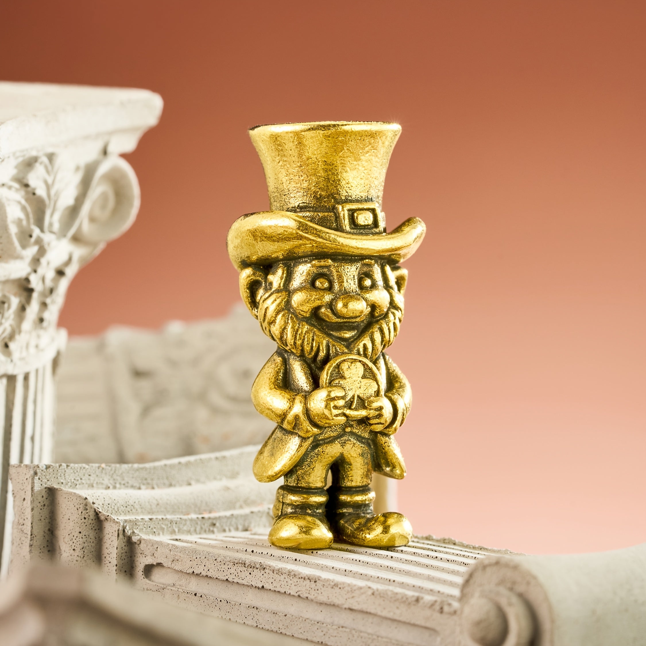 Brass Leprechaun Statue – Lucky Irish Collectible Figurine