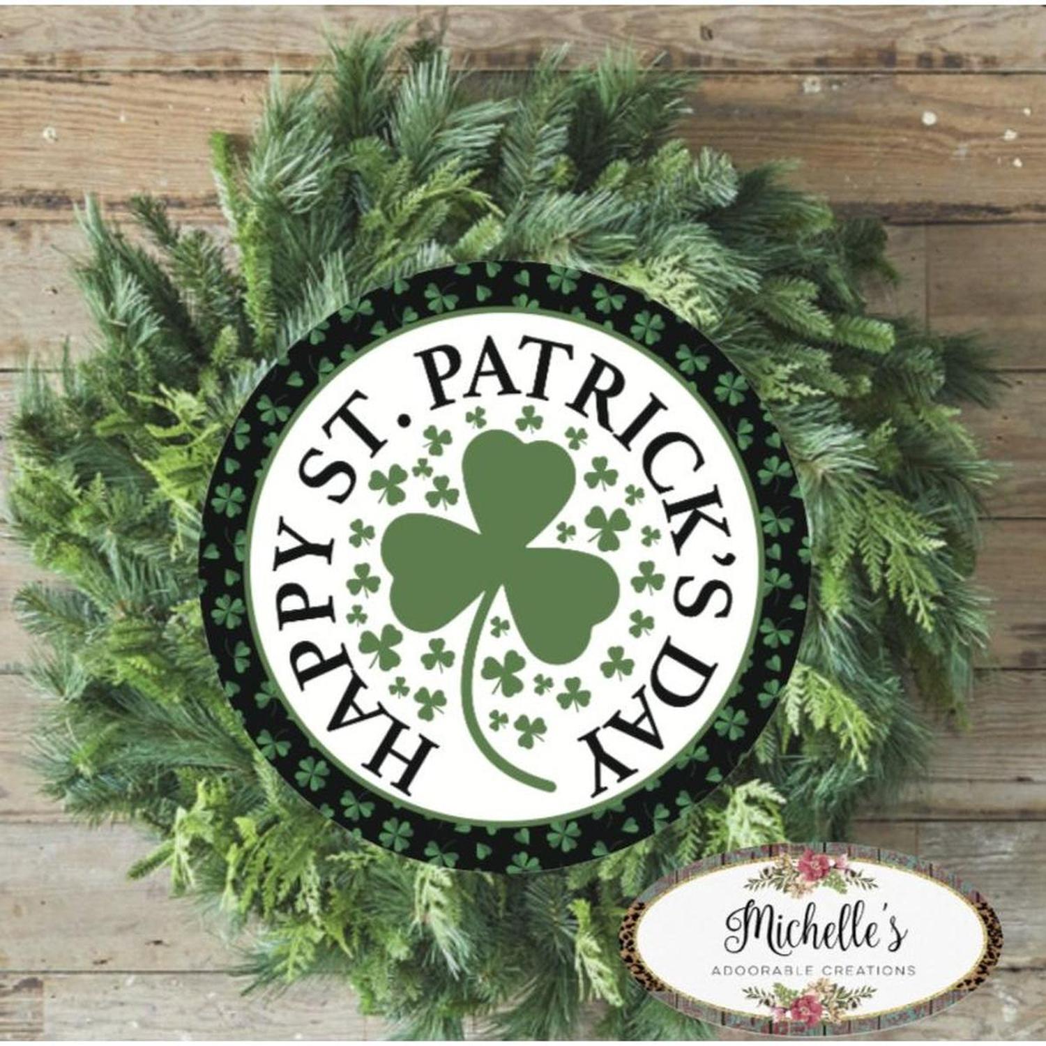 Happy Saint Patrick's Day Clover Sign